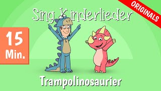 🦖 Trampolinosaurier  Spiel und Bewegungslieder  JiMi FLuPP Collection  Sing Kinderlieder [upl. by Gherardo]