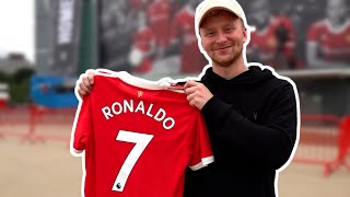 Man United Fans Rush To Snap Up Ronaldo Shirts As They Sell Out At Old Trafford [upl. by Terena]