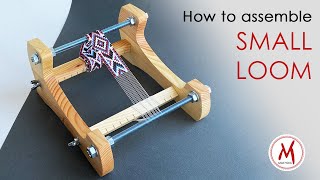 How to assemble SMALL LOOM for seed bead weaving for making hat bands and bracelets [upl. by Tipton]