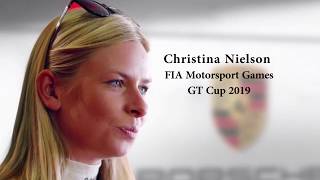 Christina Nielson FIA Motorsport Games GT Cup and celebration for racing 2020 [upl. by Luap]