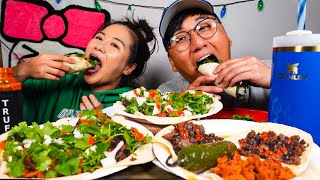 THE BEST TACOS EVER ft JALAPEÑOS  THAI CHILI PEPPERS  TRUFF SAUCE l RECIPE l MUKBANG [upl. by Htinnek]