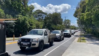 Traffic at the upgraded Coolum intersection [upl. by Llenra532]