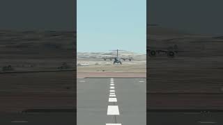 C17 Globemaster III Landing At Nellis Air Force Base msfs2020 shorts aviation [upl. by Snej]