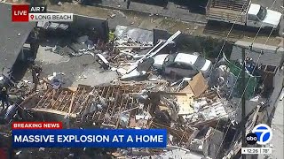 1 injured after explosion on home property in Long Beach [upl. by Acirtap]