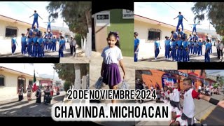 DESFILE 20 🇲🇽 De Noviembre EN CHAVINDA MICHOACAN noviembre 2024 [upl. by Tally]