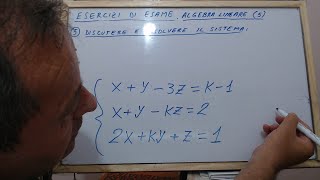 Sistemi di equazioni lineari parametriche  ESERCIZIO NR 6  Algebra lineare  Vladimir Kosturi [upl. by Palmira]