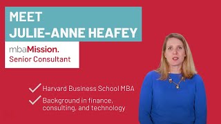 Meet mbaMission Senior Consultant Julie Anne Heafey [upl. by Ellenar]