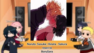 Naruto  Sasuke  Sakura and Hinata react to borusara Blue Vortex tiktoks  Boruto x Sarada [upl. by Dj484]