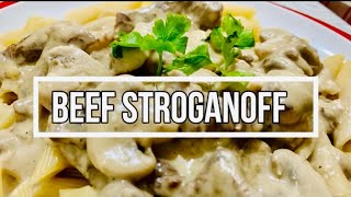 My version BEEF STROGANOFF HOW TO MAKE BEEF STROGANOFF Creamy and delicious [upl. by Jestude]