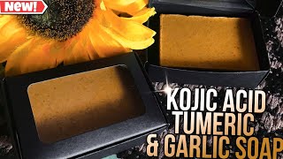 Kojic acid Garlic Turmeric Soap tutorial [upl. by Siraj]