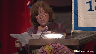 quotThis award honors their sufferingquot Svetlana Alexievich Nobel laureate in Literature 2015 [upl. by Ykvir]