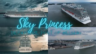 Sky Princess Departure  Port Of Helsinki 2024  DRONE 4K [upl. by Attennaej]