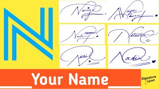 ✔️N Signature Style  Best Signature For My Name  Beautiful Signatures  How To Write A Signature [upl. by Stavro]