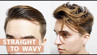 Straight to Wavy Hair without using any Products  Men’s styling Tutorial [upl. by Idac]