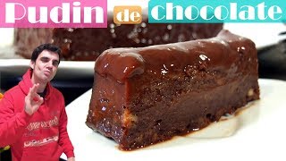 PUDIN de CHOCOLATE 😍🍫😋 BUDIN o PASTEL cremoso de  Receta  377 [upl. by Xila41]