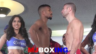 LUCIAN BUTE VS BADOU JACK WEIGH IN AND FACEOFF [upl. by Alrahc]