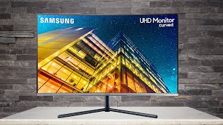 Unboxing Setup and Review of Samsung 4K Curved Monitor 32quot [upl. by Yrag882]