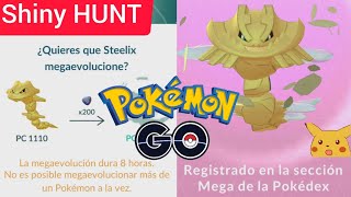 Evolucion MegaSteelix shiny ✨ Pokémon GO  Mega Evolving pokemongo [upl. by Frasquito]