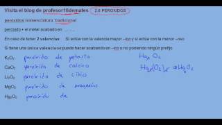 Formulación inorgánica 38 peróxidos nomenclatura tradicional [upl. by Snah]