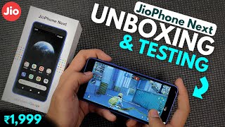 Jio Phone Next Unboxing and Review in Hindi  Camera And BGMI Test [upl. by Garey]