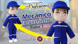 🚗Mecánico AMIGURUMI🧶a Crochet PASO A PASO 12  Colección PROFESIONES crochetapasitos [upl. by Hedgcock]