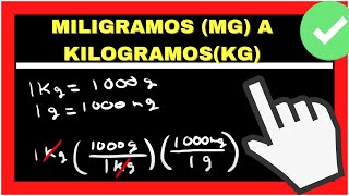 ¿Cuántos miligramos hay en un Kilogramo💥 CONVERSIONES💥 [upl. by Llevad951]