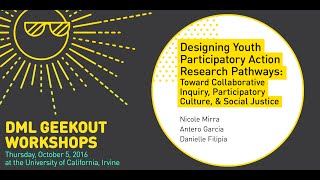 Designing Youth Participatory Action Research Pathways  DML2016 Workshop Interview [upl. by Enaamuj]