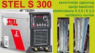 S300 Zavarivanje ugaonog spoja bazičnim elektrodama fi 25 i fi 32 vertikalno naviše [upl. by Griselda]