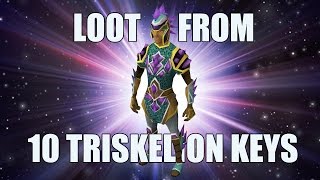 TRISKELION TREASURES  Loot from 10 Keys RuneScape 3 [upl. by Hirai]