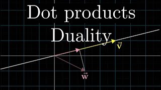 Dot products and duality  Chapter 9 Essence of linear algebra [upl. by Parik]