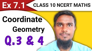 Coordinate geometry class 10  Ex 71 q3 amp q4  Chapter 7 Ncert Maths mhkclasses [upl. by Aciruam]