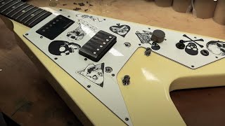 Refret to stainless steel and restoration of a Gibson Flying V [upl. by Tia]