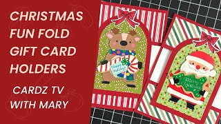 CHRISTMAS FUN FOLD GIFT CARD HOLDERS USING DOLLAR GENERAL GIFT TAGS [upl. by Cortie]