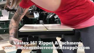 Screen Printing Vastex Zipper Attachment Assembly Instructions [upl. by Ainna]