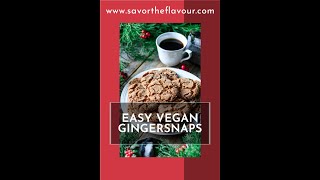 Crispy Vegan Gingersnaps Recipe shorts [upl. by Ahsinom]