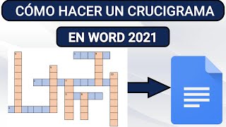 ✅COMO hacer un crucigrama en word 2021 👌 [upl. by Lotsirhc210]