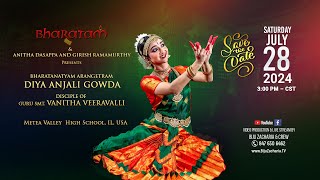 Bharatanatyam Arangetram of Diya Anjali GowdaBharatam [upl. by Whitcomb]