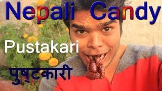 Nepali Candy  Pustakari You Must Eat in Kathmandu Nepal [upl. by Orabelle609]