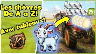 Fs25 Tuto chevres Débutants et confirmés avec tableaux et repères dans la timeline fs25 [upl. by Bolte]