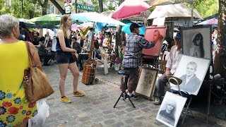 The Artists at the Place du Tertre in Montmartre  Paris France 🇫🇷 [upl. by Miguel]