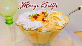 Mouthwatering Mango Trifle Delight Recipe  No Bake Mango Dessert  Delicious Recipe [upl. by Ttiwed910]