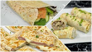 3 IDÉES DE CRÊPES SALÉES EXPRESS AVEC ET SANS CUISSON 👩🏻‍🍳 Deli Cuisine [upl. by Joselow]