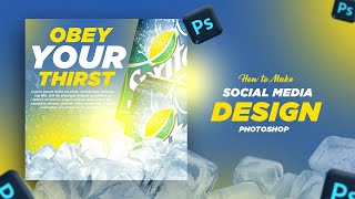 HOW TO DESIGN A SOCIAL MEDIA POST SPRITE IN PHOTOSHOP [upl. by Becker]