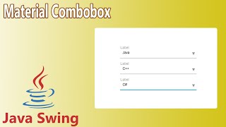 Java Swing  Custom Material Combobox [upl. by Serica980]