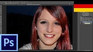 Photoshop Tutorial Deutsch Gesicht schöner machen [upl. by Esele]