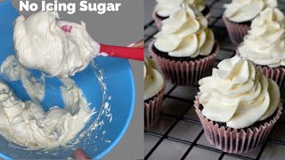 How to make Buttercream without Sugar The easiest frosting recipe [upl. by Adgam741]