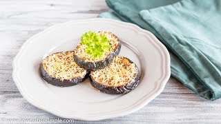 Olive Oil Roasted Eggplant with Lemon Pepper and Parmesan  keto lowcarb lchf vegetarian [upl. by Ssur]