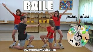 BAILES Y JUEGOS MUSICALES PARA NIÑOS DONLUMUSICAL [upl. by Gaige69]