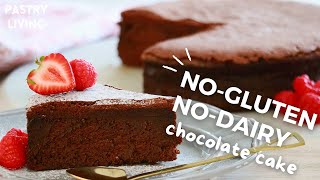 NO gluten NO dairy AMAZING Flourless Chocolate Cake [upl. by Dabney]