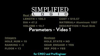 PARAMETERS for CREO amp ProEngineer  Video 1 [upl. by Llehcram]